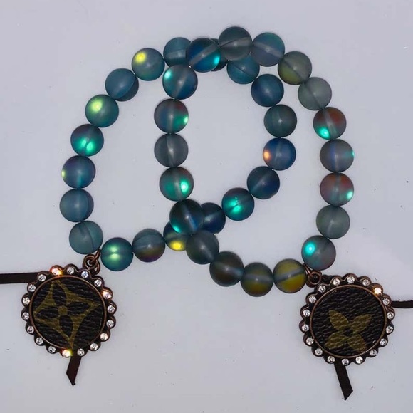 Artisan Repurposed Monogram Canvas Bracelet - Picture 7 of 8